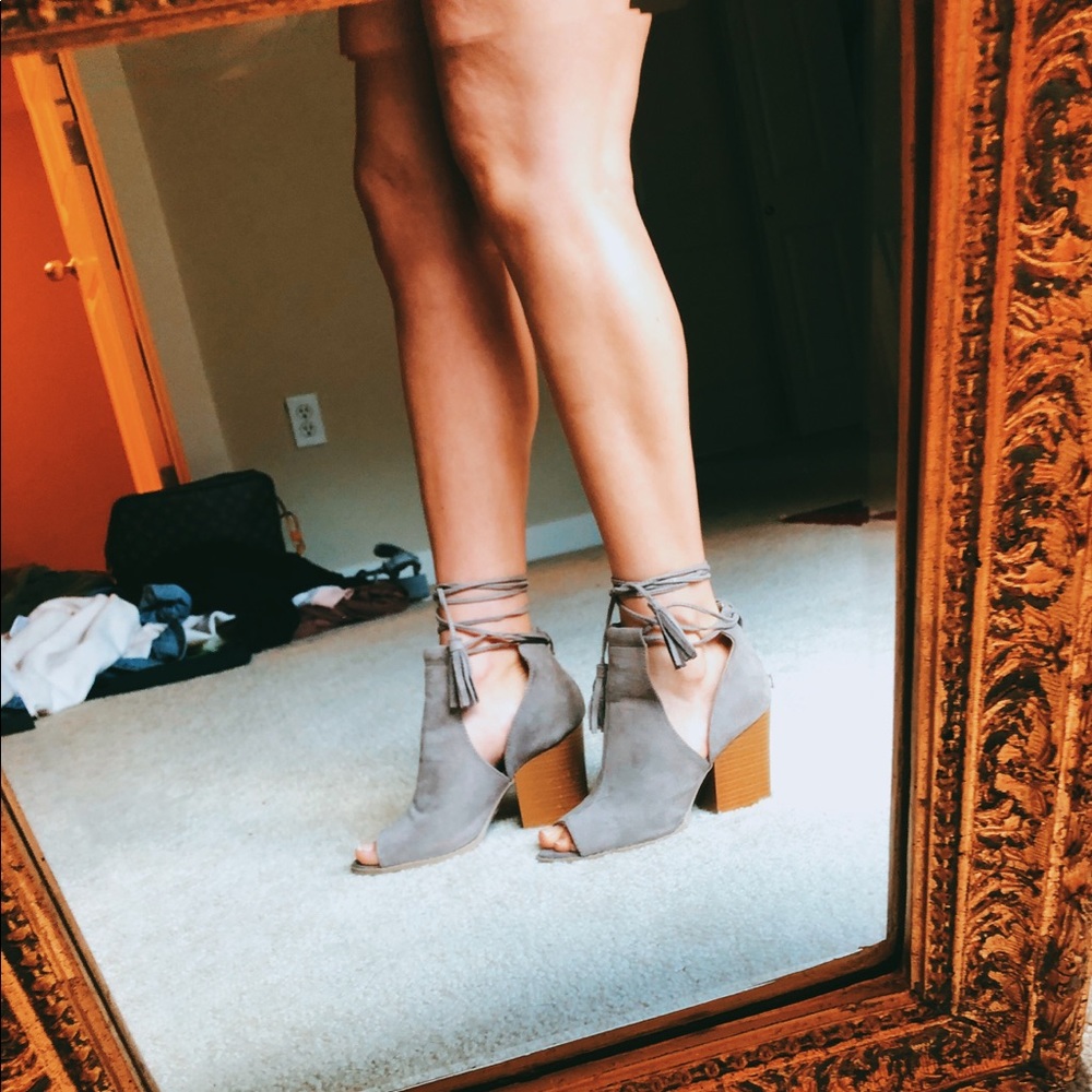 Lace up booties